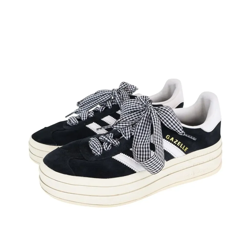 Adidas Women's Gazelle Bold Shoes Core Black Cloud White Core White Size 7